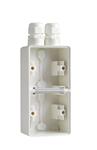 UNDERLAG 2-MODUL, 2X M20, IP55, HVID