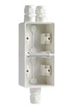 UNDERLAG 2-MODUL, 3X M20, IP55, HVID