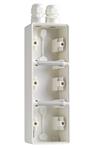 UNDERLAG 3-MODUL, 2X M20, IP55, HVID