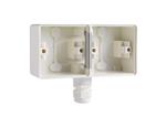 UNDERLAG 2-MODUL, 1X M20, IP55, HVID