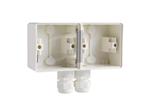 UNDERLAG 2-MODUL, 2X M20, IP55, HVID