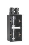 UNDERLAG 2-MODUL, 2X M20, IP55, SORT
