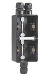 UNDERLAG 2-MODUL, 3X M20, IP55, SORT