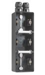 UNDERLAG 3-MODUL, 2X M20, IP55, SORT