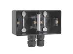 UNDERLAG 2-MODUL, 2X M20, IP55, SORT