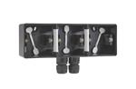 UNDERLAG 3-MODUL, 2X M20, IP55, SORT