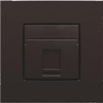 AFDÆKNING 1X RJ45, DARK BROWN