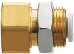 BULKHEAD CONNECTOR FEMALE 10MM 1/4 BRASS