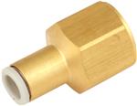 FEMALE CONNECTOR TUBE 6MM G1/4" BRASS