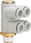 DOUBLE BRANCH UNI MALE ELBOW 12MMX4 1/2"