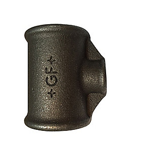 +GF+ T-STYKKE SORT 1X1/2X1