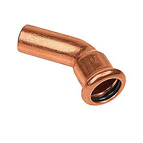 kobber Cu press bøjning 15 mm 45º med en muffe