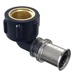 Wavin Tigris K5 vinkel med muffe 20 mm x 1/2''. PPSU. Til U, UP, H, B , TH bakker