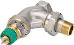 Danfoss RA-DV radiatorventil 3/8''. Vinkelløbende med indbygget trykregulator til 2-strengsanlæg, 013G7711