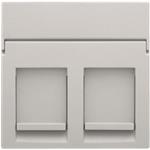 AFDÆKNING 2XRJ45, LIGHT GREY