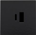 AFDÆK. USB-A+C OPLAD PIANO BLK