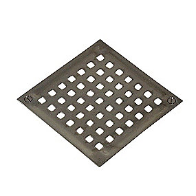Blücher rist med skruehuller til gulvafløb 140x140 mm. Rustfrit stål