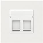 AFDÆKNING 2XRJ45, WHITE COATED