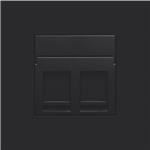 AFDÆKNING 2XRJ45, BLACK COATED