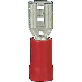 *Fladstik Hun Rød 6,3X0,8Mm