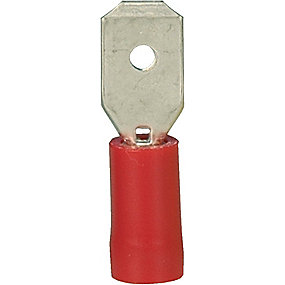 *Fladstik Han Rød 6,3X0,8Mm