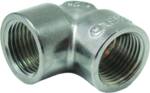 vinkel 1/2'', muffe/muffe. Forkromet messing
