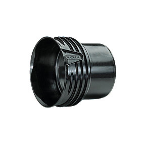 Wavin X-Stream overgang 100-110mm for glat muffe, sort PP