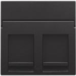 AFDÆKNING 2XRJ45, PIANO BLACK