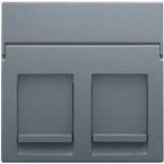 AFDÆKNING 2XRJ45, STEEL GREY