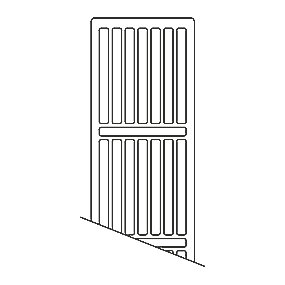 toprist 2000mm Til C4 og C6 radiator, type 22, hvid RAL 9016
