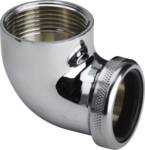 Primeo afløbsvinkel 1.1/4'' x 32 mm med omløber og pakning, forkromet