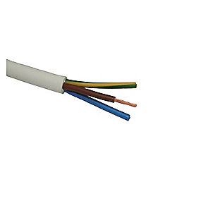 Kabel Downlight 3G1,5 Hvid Pvc