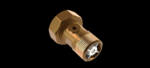 JCH 2286 vandmålerforskruning 1/2'' x 3/4'' x 40 mm. Inkl. kontrollerbar kontraventil. Rødgods