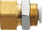 BULKHEAD CONNECTOR FEMALE 6MM 1/4" BRASS