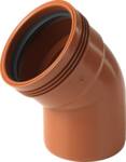 PVC KLOAK BØJNING Ø160MM 45 GRADER