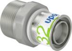 Uponor S-Press PLUS kobling med nippel 32 mm x 1.1/4''