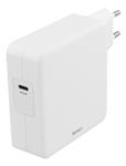 DELTACO USB-C VÆGLADER, 87 W, HVID