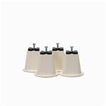 PLASTFØTTER HVID 50MM BOLTE 105MM