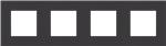 RAMME 4-MODUL PURE ALU BLACK
