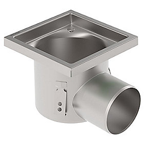 Blücher ind.afløb Ø110/200mm uden vandlås 200x200mm beton/klinke
