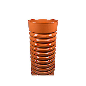 Wavin PVC opføringsrør med muffe, 315x5900mm korrugeret.