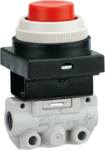 5/2 VALVE G1/8" RED PUSH BUTTON 0.7MPA
