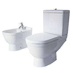 Duravit Starck 3 gulvtoilet med P-lås 360x655mm WonderGliss. Uden cisterne