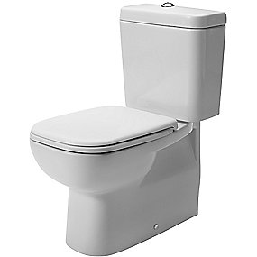 Duravit D-Code toiletskål Back-to-wall 355x650mm skjult universallås hvid porcelæn. Uden cisterne & sæde