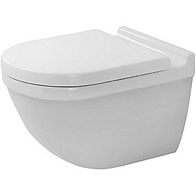 Duravit Starck3 vægtoilet rimless. åben skyllerand. WonderGliss