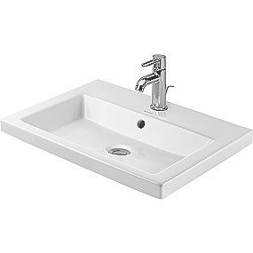 Duravit 2nd Floor håndvask 600 x 430 mm. Til nedfælding. Wondergliss