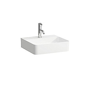 Laufen Val håndvask 450x420x115mm med hanehul hvid saphirkeramik, LCC