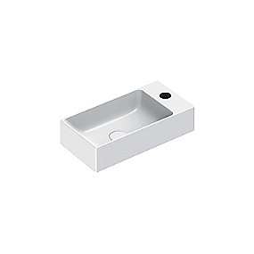 Catalano Verso50 håndvask 50x25cm med hanehul, mathvid