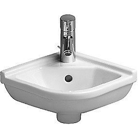 Duravit Starck 3 håndvask 43cm hjørnemodel med wondergliss