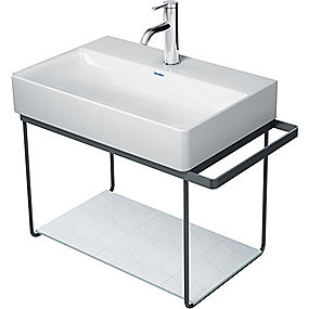 Duravit DuraSquare vægkonsul 665x381mm. Sort mat metal til 600mm DuraSquare håndvask